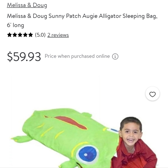 STUNNING MELISSA & DOUG LADBUG ALLIGATOR SLEEPING BAGS - Picture 14 of 14
